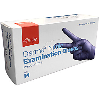 Derma2 Nitrile Gloves, Blue
