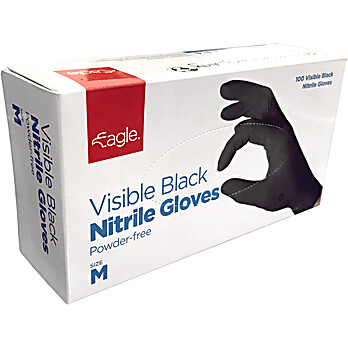 Visible Nitrile Gloves,  Black