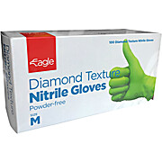 Diamond Textured Nitrile Gloves, Green
