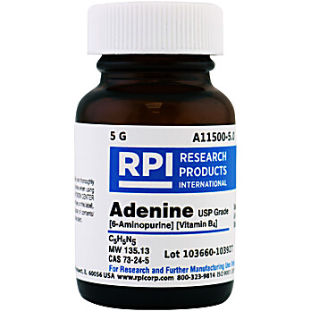 Adenine [6-Aminopurine] [Vitamin B4] USP, 5 Grams