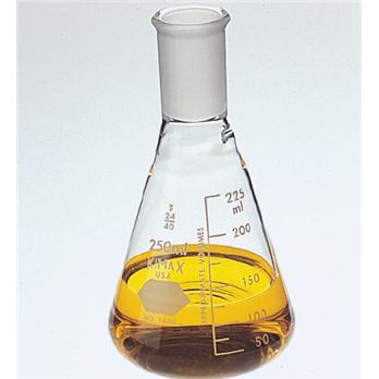 Erlenmeyer, Narrow Mouth Flasks, Standard Taper Joint, with Capacity Scales