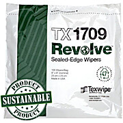 REVOLVE™ TX1709 Sustainable Dry Cleanroom Wipers, Non-Sterile, 9” x 9” (23 cm x 23 cm), 100/bag, 10/case, ISO Class 3 - 7, Class 1 - 10,000