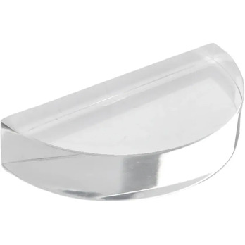 Semicircular Block, Acrylic - Polished Sides - For Use In Light Refraction and Optics Experiments