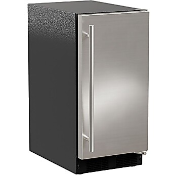 15” Low Profile Clear Ice Machine, Stainless Steel, Solid Door, Reversible Door