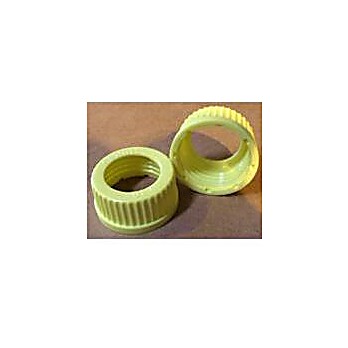 Polypropylene Caps, Open Top for PTFE Faced Silicone Septa 45mm Yellow Cap