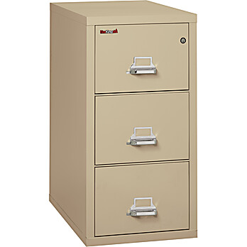 1 Hour Fire Rated Vertical File Cabinet - 3 Drawer Letter 31" Depth