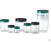 Clear (Flint) Straight Sided Round Glass Jars