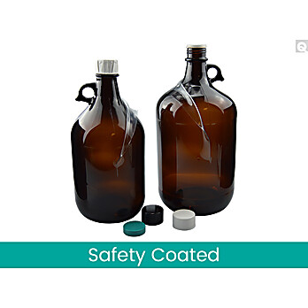 Safety Coated Amber Jugs