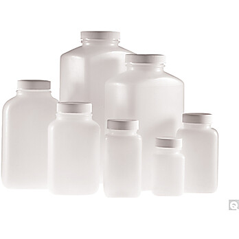 Natural HDPE Wide Mouth Oblong Bottles