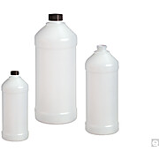 Natural HDPE Modern Round Bottles