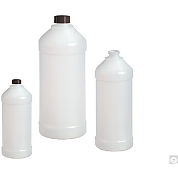 Natural HDPE Modern Round Bottles 