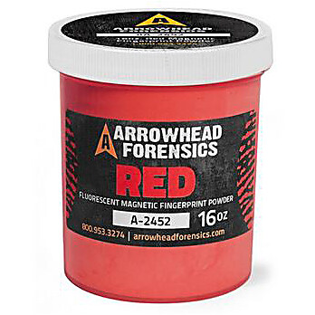 Red Fluorescent Magnetic Latent Fingerprint Powder - 16oz