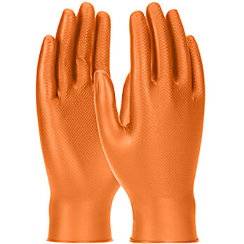 Extended Use Ambidextrous Nitrile Glove with Textured Fish Scale Grip