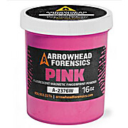Pink Fluorescent Magnetic Latent Fingerprint Powder - 16oz