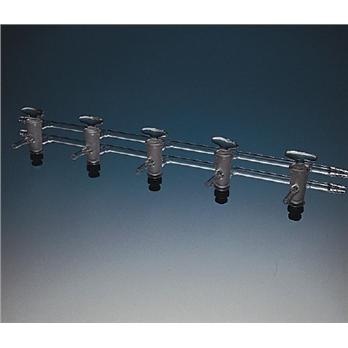 Double Vacuum/Gas Manifolds With Glass Plugs