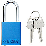 Standard Key Retaining Lockout Aluminum Padlock 1.5 in Steel Shackle KD Blue 1PK