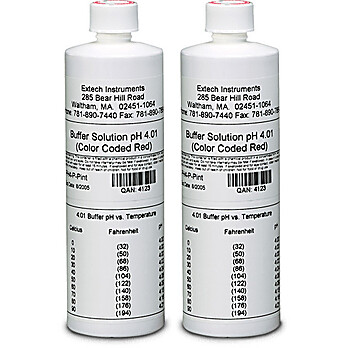 EXTECH PH4-P BUFFER SOLUTION, PH4 , 2/ONE PINT BOTTLES