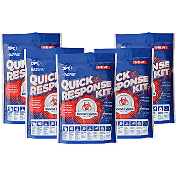 HAZWIK® Quick Response Kit Bodily Fluids 12.75 in H x 9.5 in W x 4 in D 5/CS