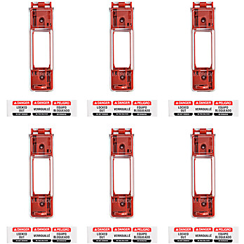 Red Wall Switch Lockout 6/Pack