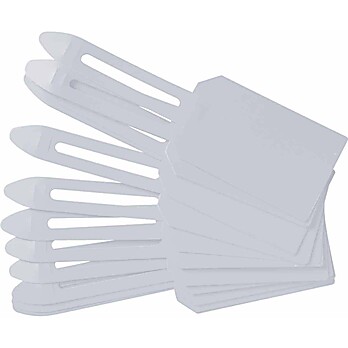 Blank Color-Coded Tags 5.8" H x 3.25" W Plastic White 25PK