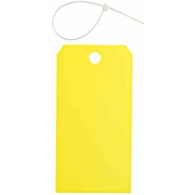 Blank Tags Polyester No Grommet 5.75 in H x 3 in W Yellow 25/PK