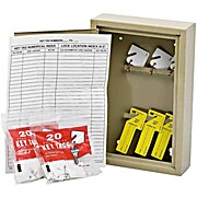 Wall Mounted Cabinet 30 Key Capacity 12.125 in H x 8 in W x 2.625 in D Tan