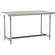 Metro TableWorx Mobile Work Table, Type 304 Stainless Steel Surface, Stainless I-Frame, ALL SS FINISH