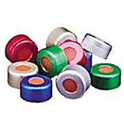 Blue Alum Seal W/PTFE/RR,11mm With PTFE/Red Rubber Septa