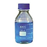 Media Bttle W/Blue S/Cap,500mL Schott