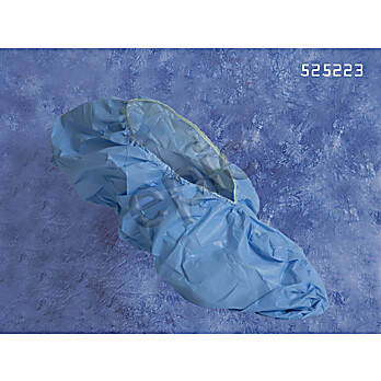 AquaResist PE Coated Composite Nonskid Conductive Shoecovers, Seamless Sole, Light Blue