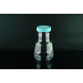 3L PC Wide-mouth High Efficient Erlenmeyer Flaskss, Flat Base, Vent Filter Cap, Sterile, 1/pk, 4/cs