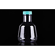 2L PC High Efficient Erlenmeyer Flaskss, with Baffles, Seal Cap, Sterile, 1/pk, 4/cs