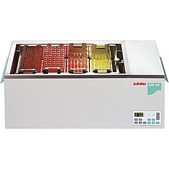 20L shaking water bath, to 99 °C; ±0.2 °C stability; 1 kW heater; 20-200 rpm