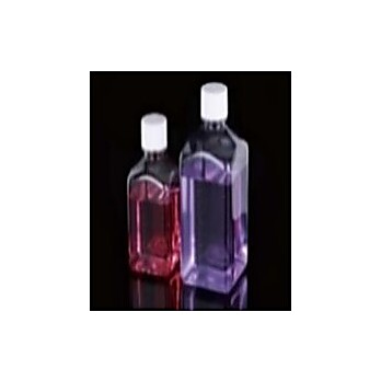 500mL Square shape PET Media Bottles, Sterile, 8/pk, 24/cs