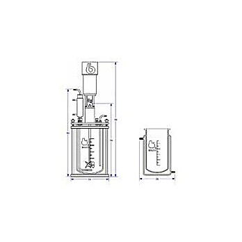 Stainless Steel Straight Harvesting Pipe Assembly  15L 10mm Port