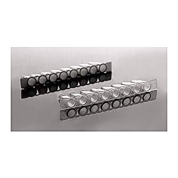 0.1ml PCR 8-strip Tubes, White, Non-sterile, 125/pk, 1250/cs
