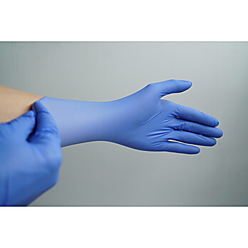 Nitrile examination gloves, powder free, medium, blue,  100/pk, 1000/cs