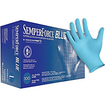 SemperForce Blue Nitrile Examination Glove