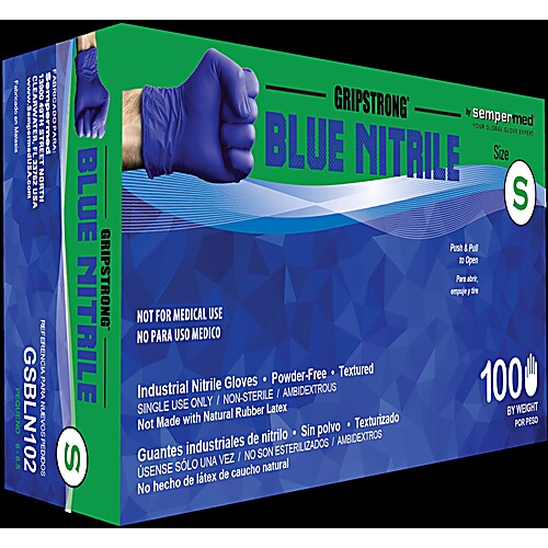 Sempermed USA GripStrong Blue Nitirle Gloves