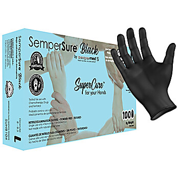 SemperSure Black Nitirle Examination Glove