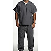 65 / 35 Poly Cotton Scrub Pant: Grey, No Pocket