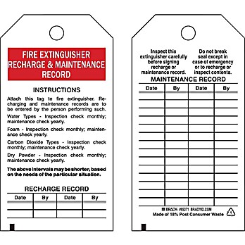 Fire Extinguisher tags