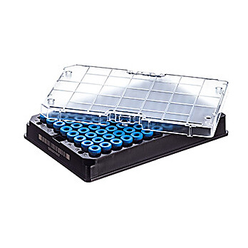 Cryo.S Biobanking Tubes, 300 ?l, 2D Codes, Rack With 96 Capped Tubes, With Screw Cap Blue, Sterile, 5 Racks/Bag, 1 Manual Capping Tool