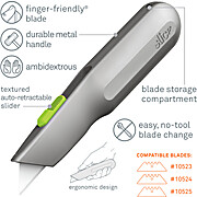 Slice® Auto-Retract Metal-Handle Utility Knives