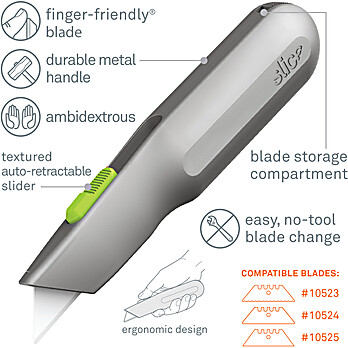 Slice® Auto-Retract Metal-Handle Utility Knives