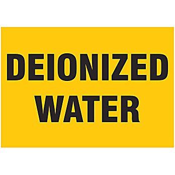 Deionized Water Labels