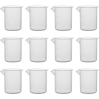 Plastic Beaker with Molded Graduations, 100mL, PK12