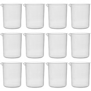 Plastic Beaker with Molded Graduations, 1000mL, PK12