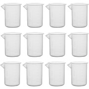 Plastic Beaker with Molded Graduations, 50mL, PK12