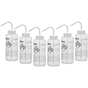 Ethanol Wash Bottle, 2 Color, 1000mL, PK6